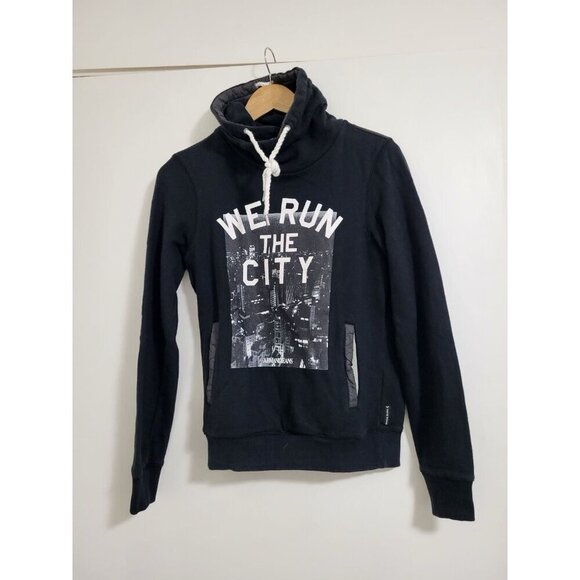 Emporio Armani EA7 Graphic Series Hoodie Men’s XS Cotton With Shiny Accents - Picture 1 of 8